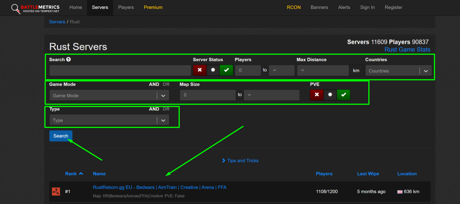 How to find rust server ip godlike