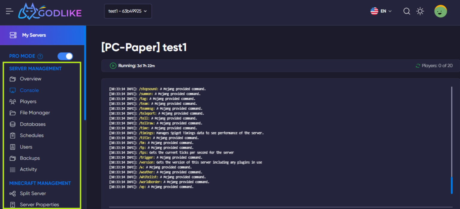 How to Enable Minecraft Commands on Server? Godlike
