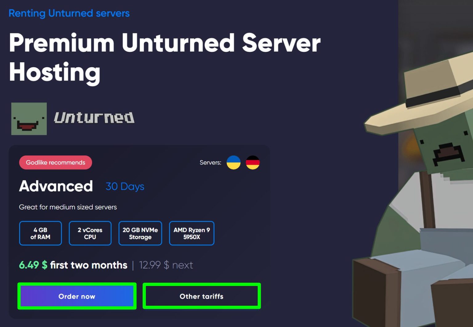 How to make an Unturned server? Godlike