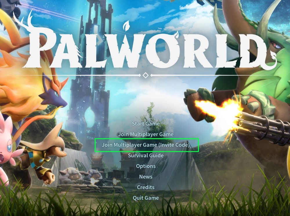 Palworld main menu