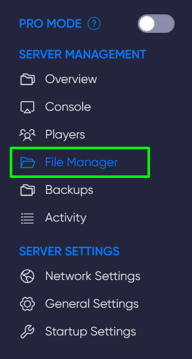 game panel file manager