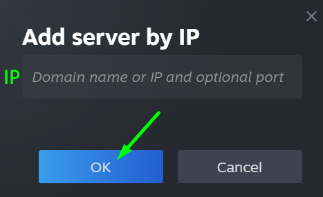 додання адреси сервера