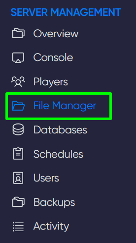 game panel file manager
