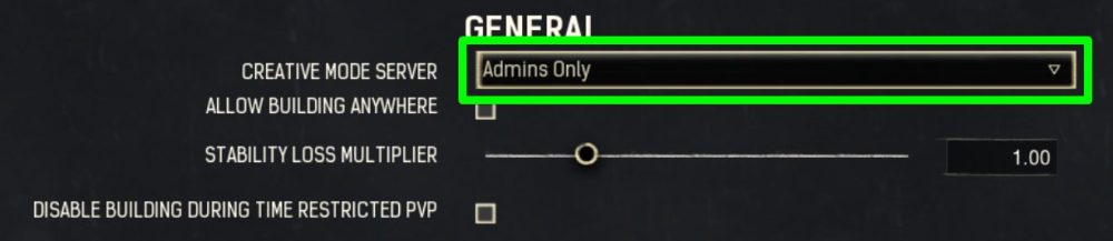 creative mode for admins using