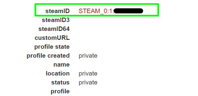 steamID профіля