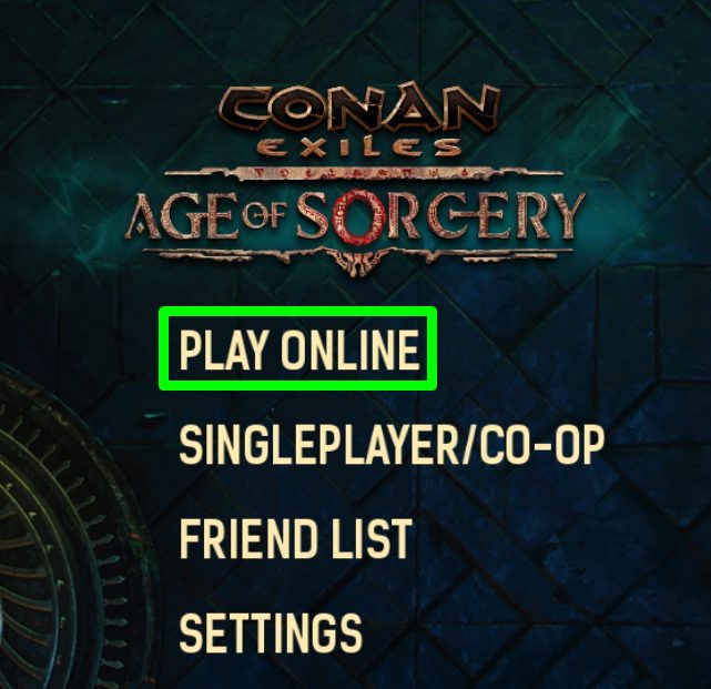 Conan Exiles main menu