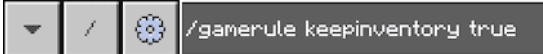 gamerule keep inventory command in Minecraft bedrock