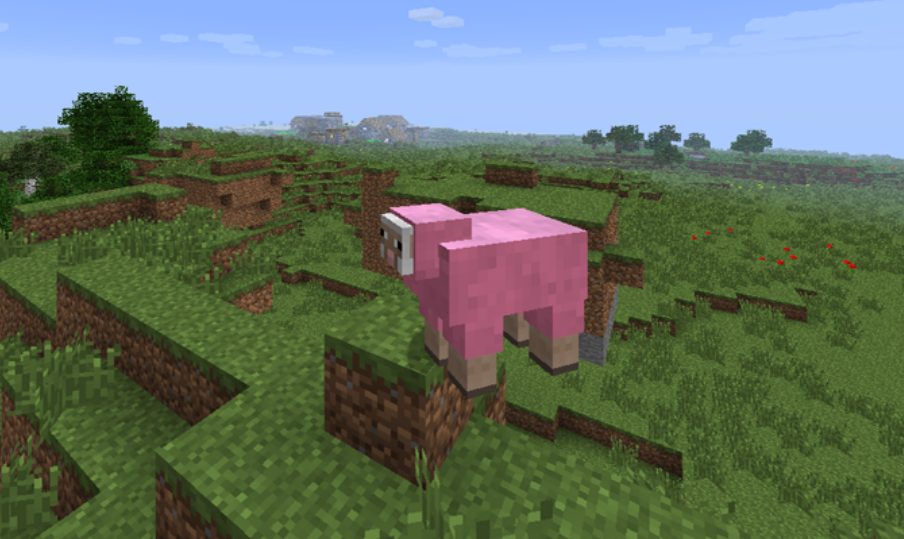 pink sheep in minecraft