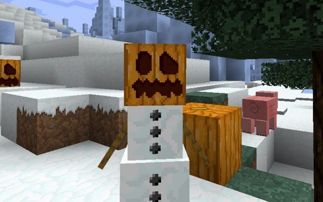 natural snow golem in minecraft