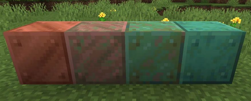 variations of copper block in minecraft