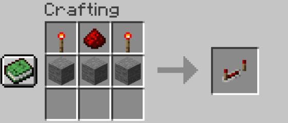 crafting Redstone Repeater in minecraft