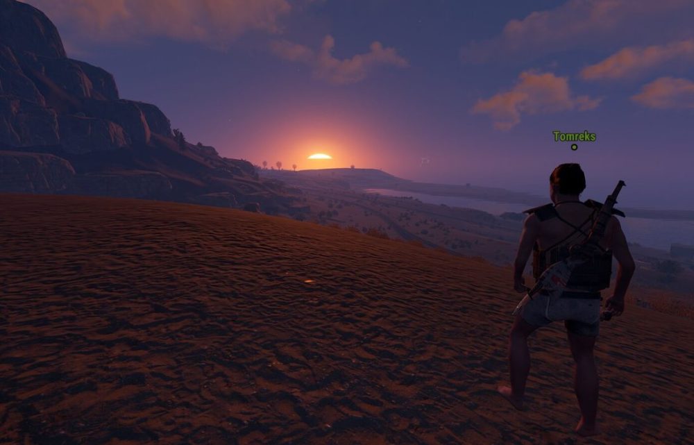 rust starting location. beach