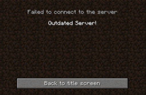 outdated server error