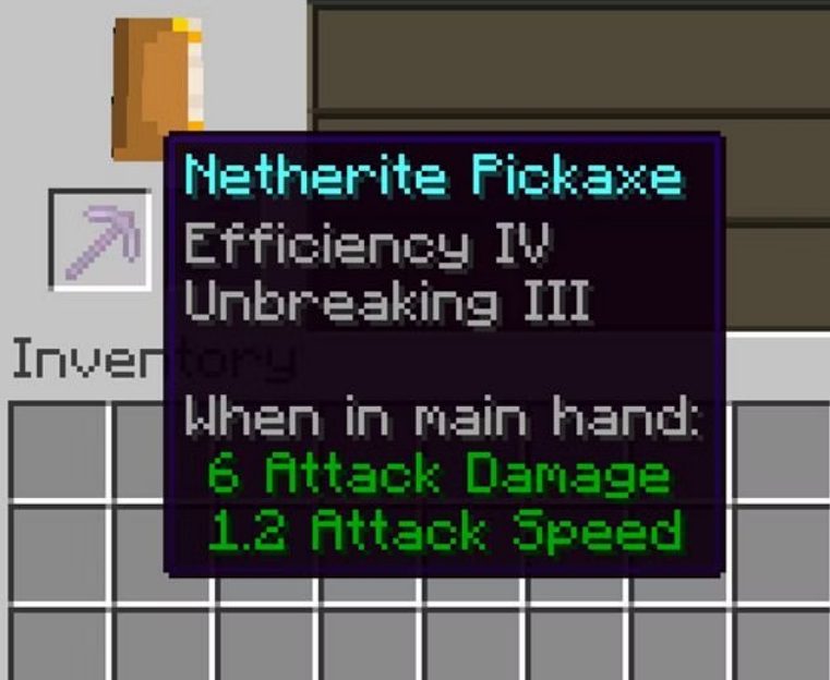 Efficiency pickaxe minecraft