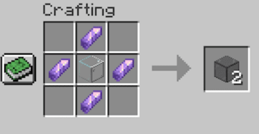 craft glass from Amethyst in minecraft