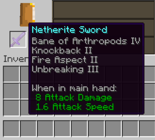 netherite sword enchantments in minecraft