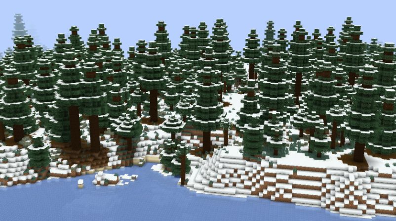 Snowy Taiga biom in minecraft