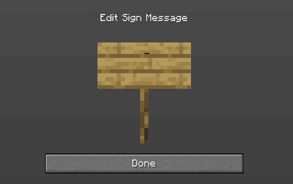 using Signs in minecraft