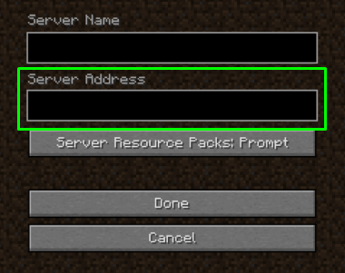 minecraft server address