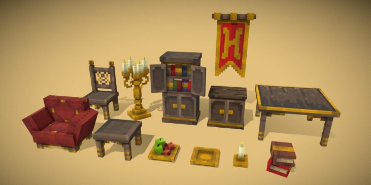 3D Furniture minecraft mod