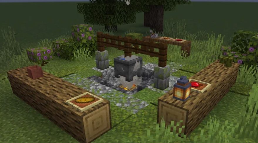 Campfire building minecraft