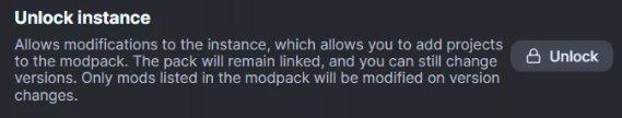 Modrinth modpack unlock