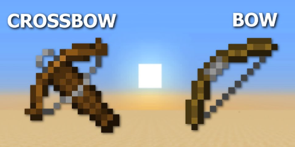 crossbow vs bow minecraft