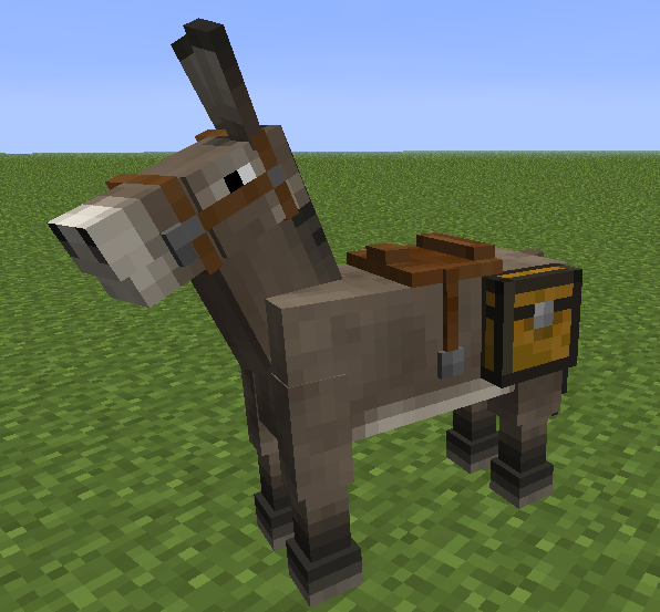 minecraft donkey with chest