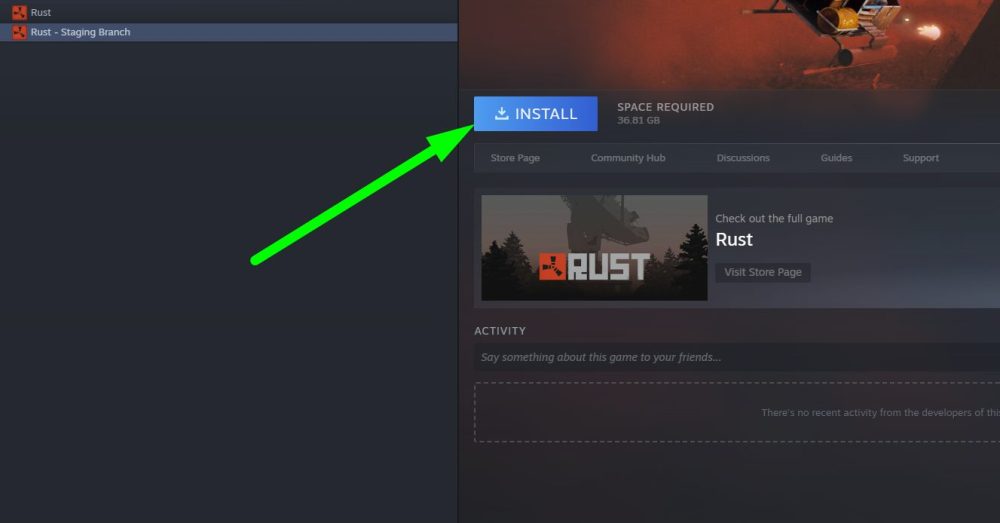 Rust Staging Branch Steam