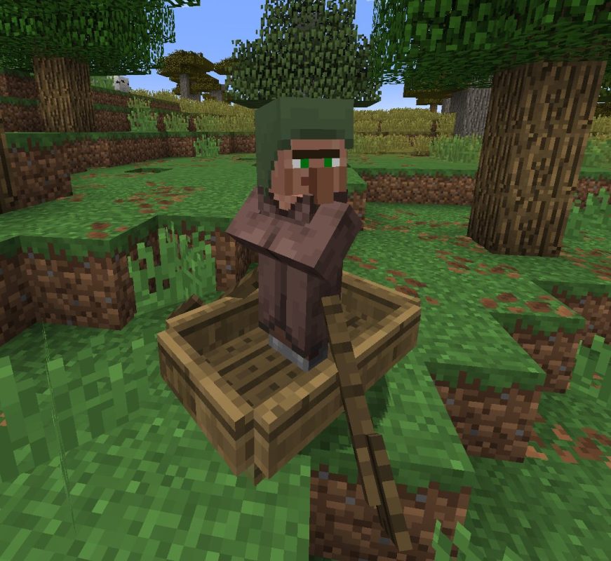 Transporting villagers on a boat