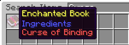 Curse of Binding Minecraft