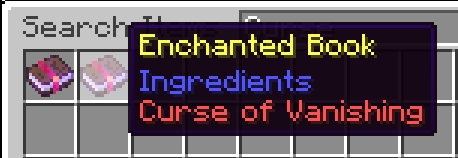 Minecraft Curse of Vanishing