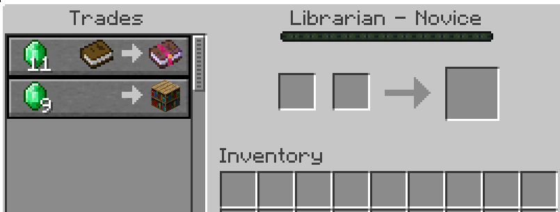 minecraft villager trade