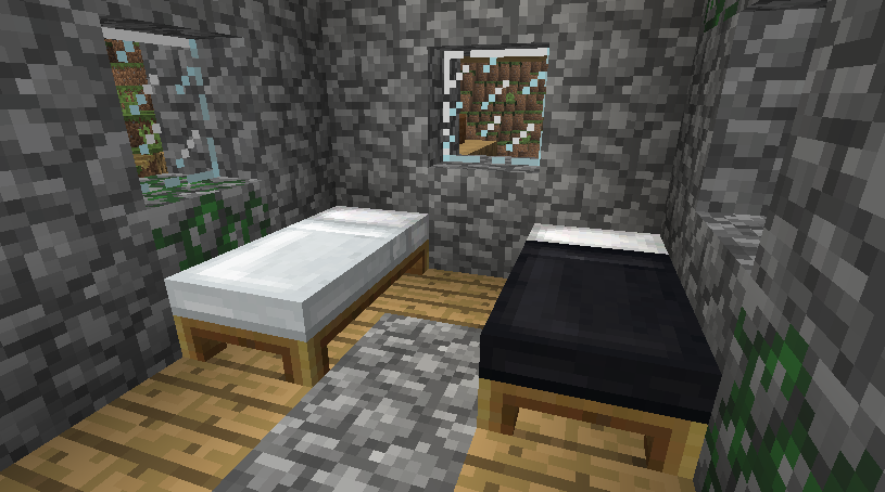Minecraft colorful bed