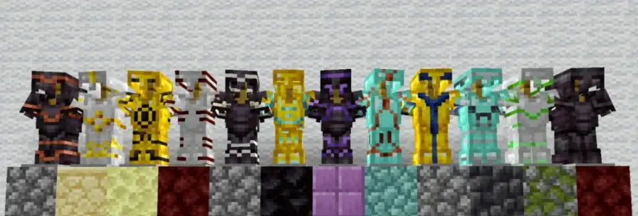 minecraft Armor trim colors