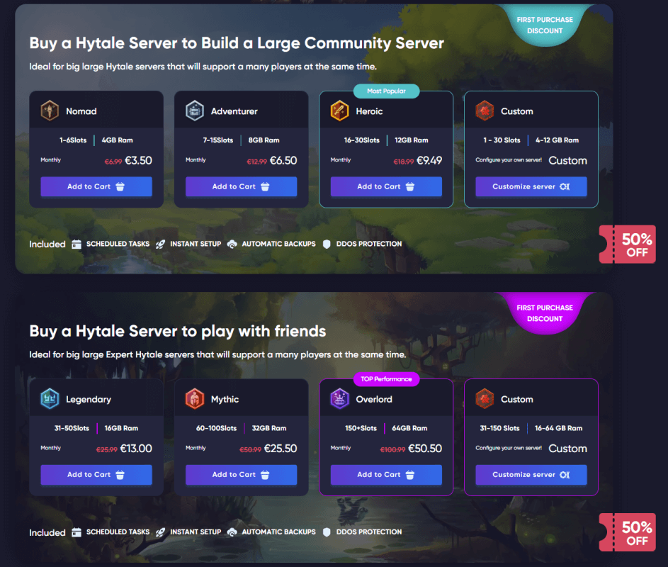 hytale server hosting