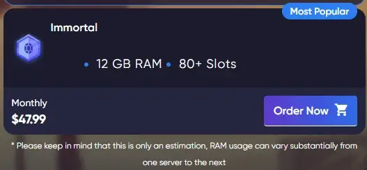 minecraft server ram calculator