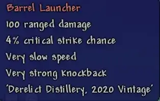 Barrel Launcher Terraria 1.4.5 Info