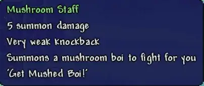 Mushroom Staff Terraria 1.4.5 Info