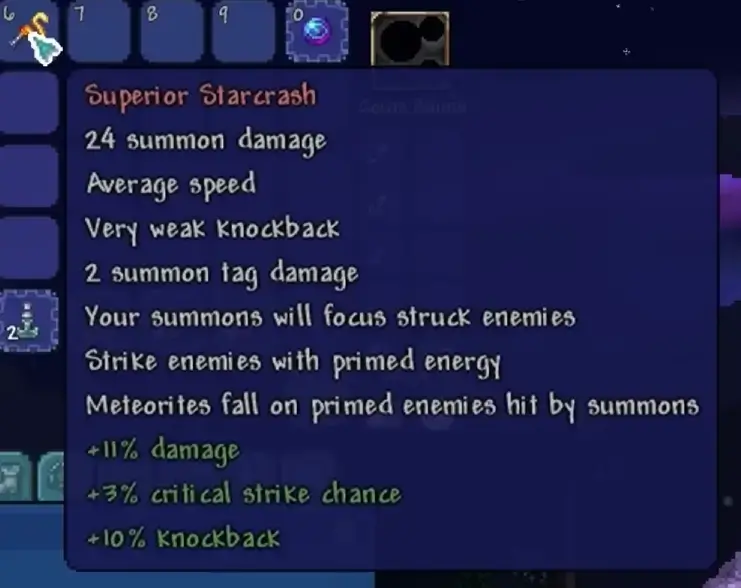starcrash whip terraria