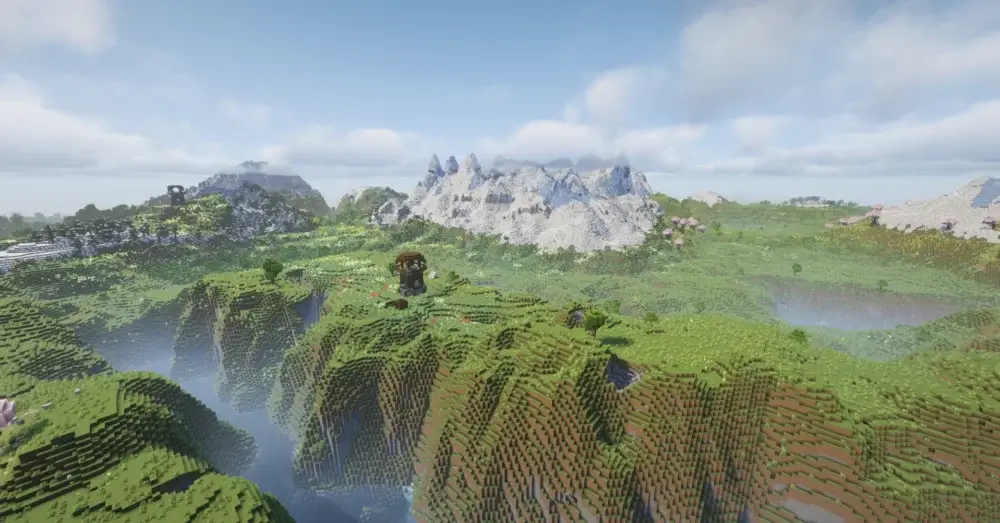 Smallest possible quad village inside a mountain bowl