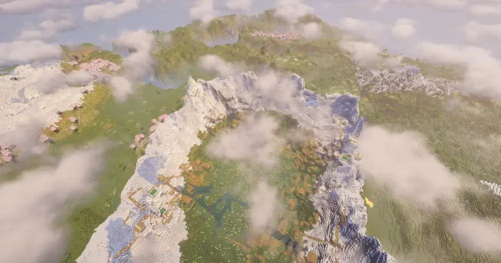 Smallest possible quad village inside a mountain bowl