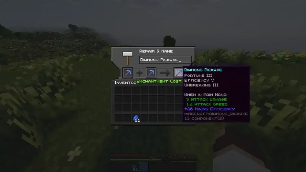 Minecraft combineGear