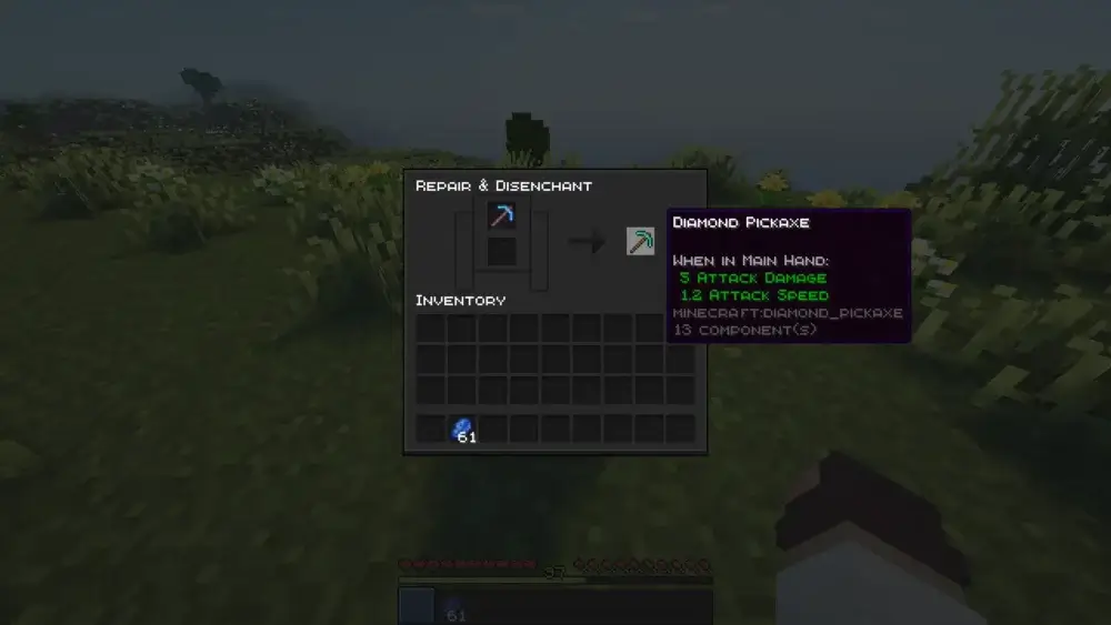 Minecraft grindstone