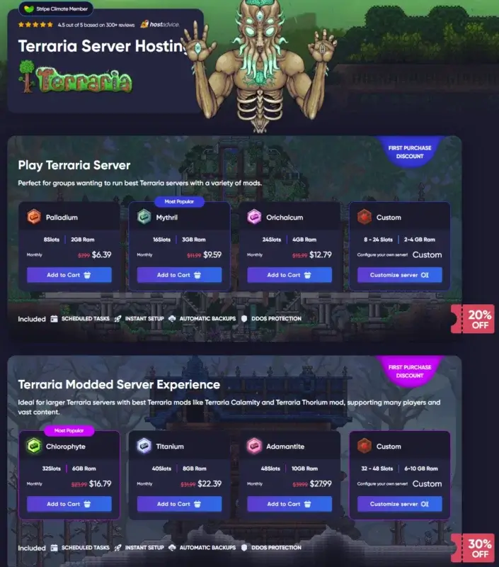 terraria server hosting