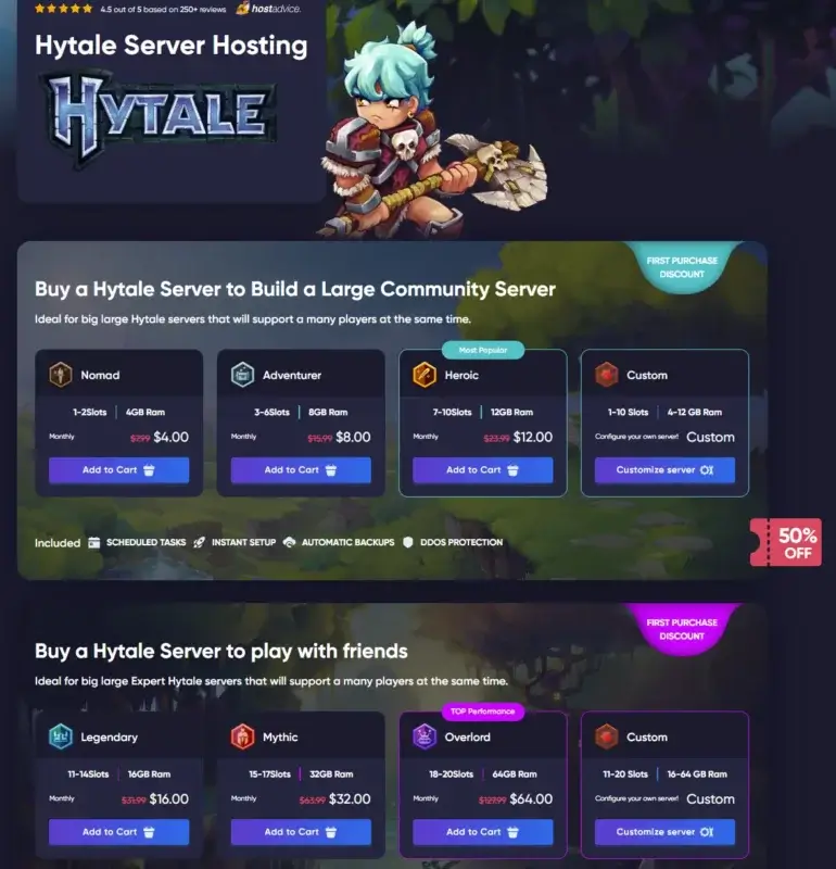 hytale server hosting