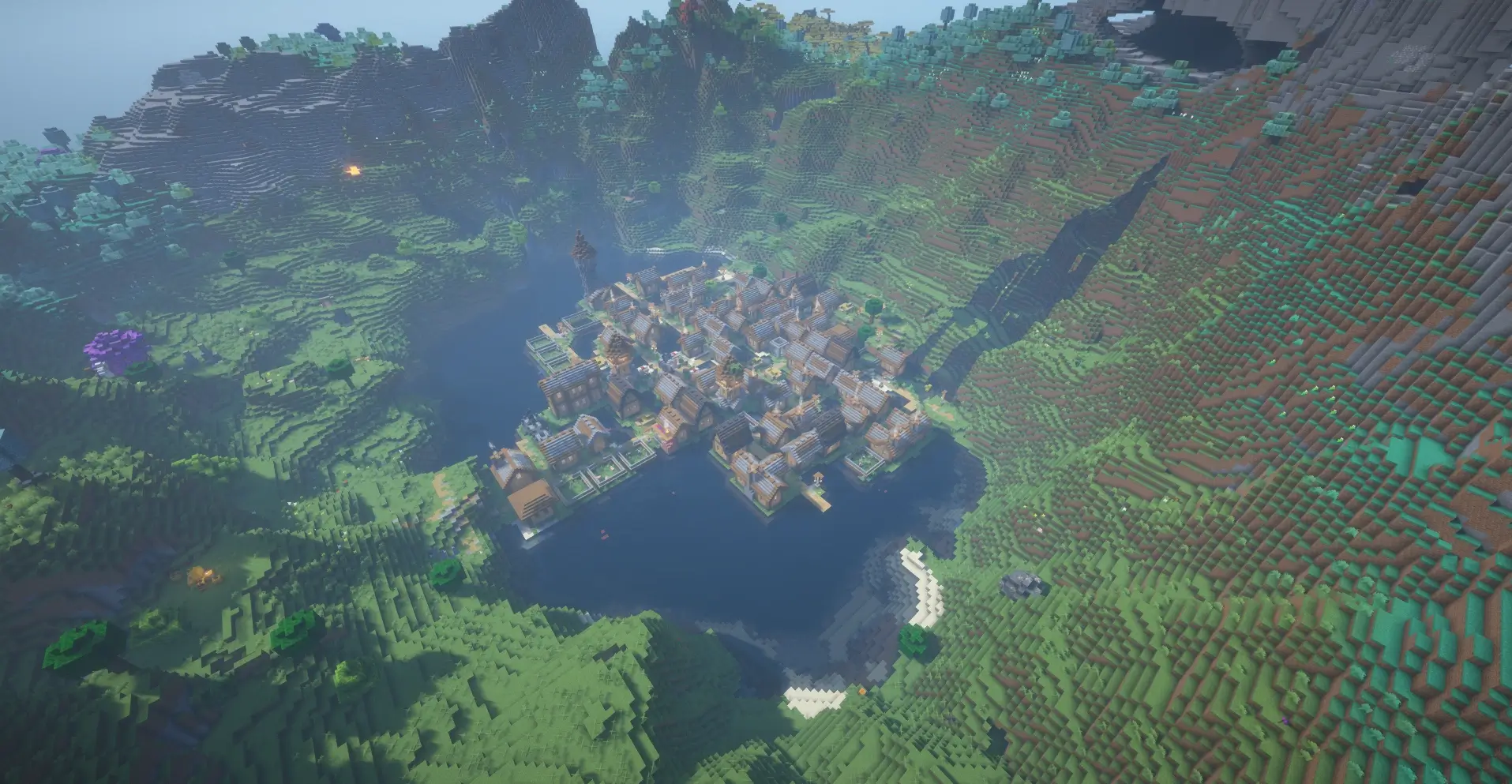 Lake Fortress Village (ATM10 seed)