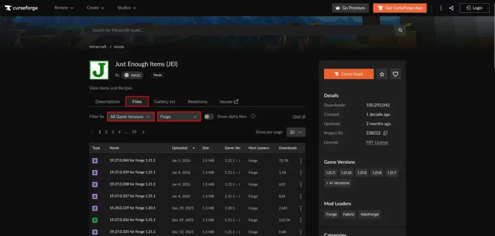 Minecraft-CurseForge