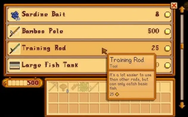 stardew valley Training Rod