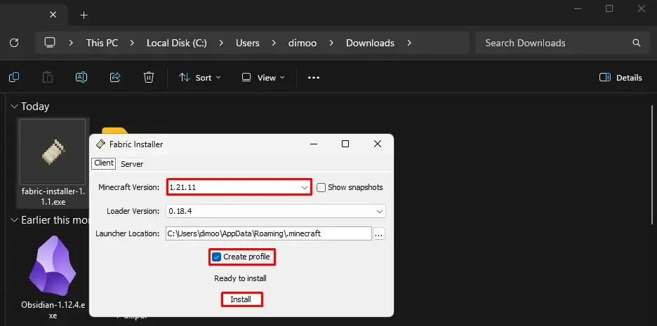 minecraft-fabric-installer